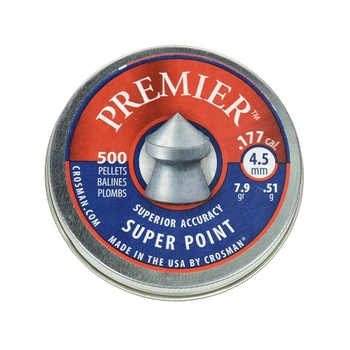 Пули свинцовые Crosman Premier Super Point 0,51 г 500 шт