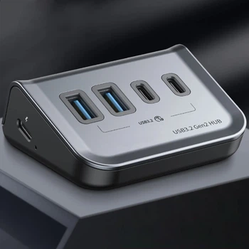 USB-концентратор BauTech 4-портовий Type C та USB 3.2 Сірий (1012-930-00)
