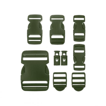 Набір пряжок Fastex (9 шт.) BUCKLE SET Olive єдиний