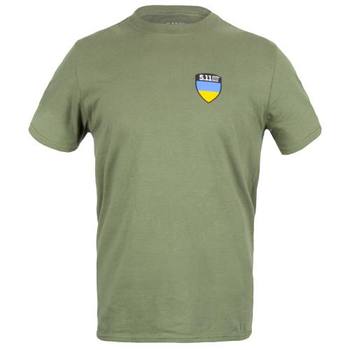 Футболка з малюнком 5.11 Tactical Shield Ukraine Лімітована Серія Military Green M