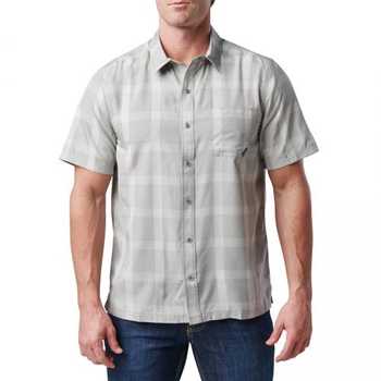 Сорочка тактична 5.11 Tactical Nate Short Sleeve Shirt Titan Grey Plaid L