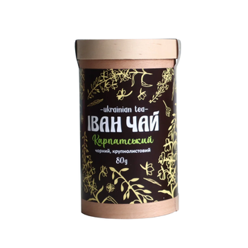Чай Карпатчай черный "Иван чай Карпатский" в деревянной коробке 80 г (CT-012)