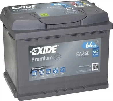 Аккумулятор 64Ah-12v Exide PREMIUM (242х175х190) R EN640