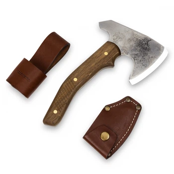 Туристична сокира з вуглецевої сталі з шкіряними ножнами Bush Axe BPS Knives
