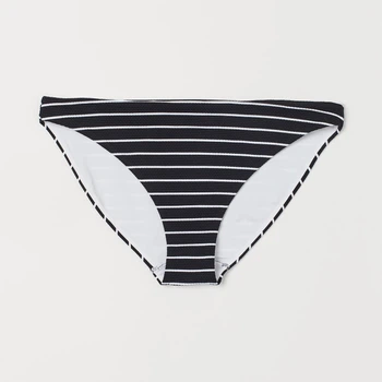 Нижня частина купальника H&M 60599580 46 Чорна/Біла/Смужка (OS_6666000268129)