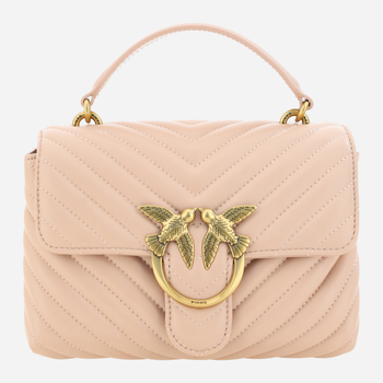 Сумка крос-боді жіноча шкіряна Pinko Love Lady Mini Handbag 100044A0GK Пудрова (8055209866522)