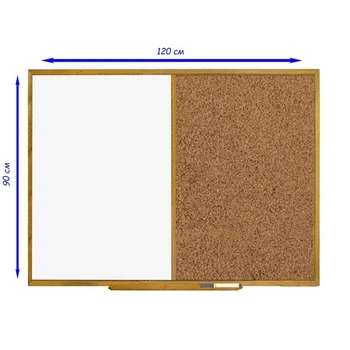 Доска комби пробковая / маркерно магнитная 120x90/60 см / деревянная рамка