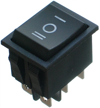 Тумблер 3 положения 6 контактов 25*33 mm 16A, арт.кн617