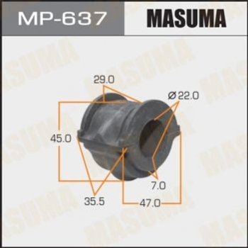 Втулки стабілізатора MASUMA MP637 Nissan Primera, Almera, Maxima 54613BA000, 546132Y003, 546132Y002