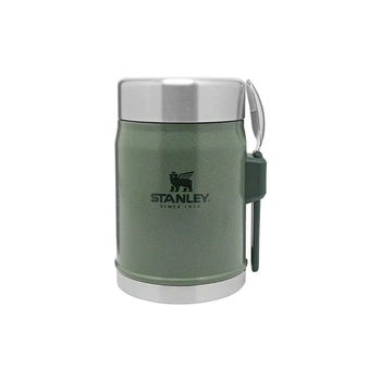 Термос для Їжі з ложкою 400мл, нержавіюча сталь Stanley CLASSIC HAMMERTONE GREEN 10-09382-004