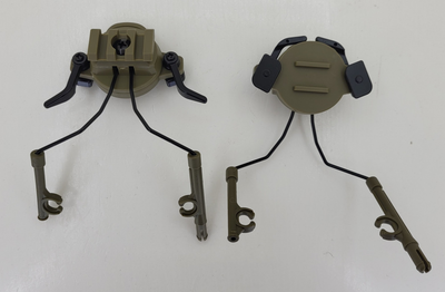 Адаптер кріплення для активних навушників Peltor/Earmor/Walkers на шолом Tan