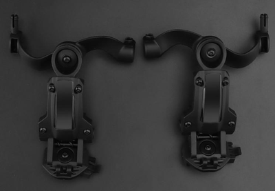 Кріплення адаптер (чебурашки) для активних навушників на шолом / каску black