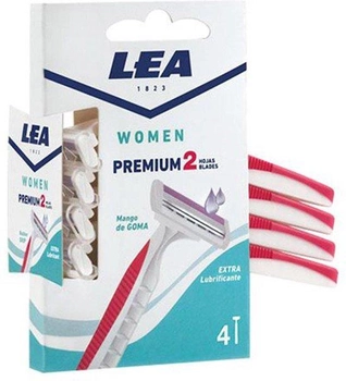 Zestaw jednorazowych maszynek do golenia Lea Woman Premium2 Set 4 Pieces (8410737001720)