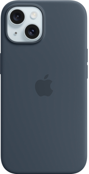 Панель Apple MagSafe Silicone Case для Apple iPhone 15 Storm Blue (MT0N3)