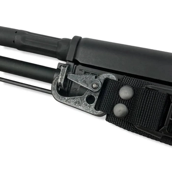 Трехточечный оружейный ремень Ragnarok Черный с карабином, фиксацией на прикладе и быстрым сбросом