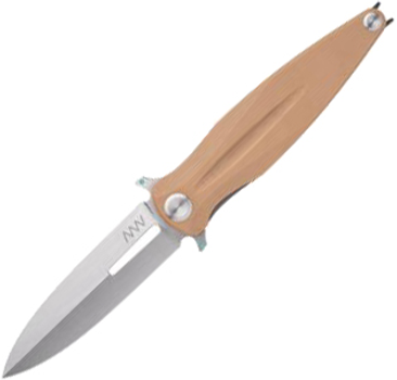 Нож складной ANV Knives Z400 Liner lock, G10, Plain Edge ANVZ400-005 Койот (2000980604661)