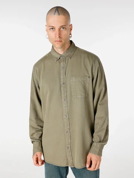 Рубашка хлопковая мужская Colin's CL1064676KHA XL Khaki (8683197783332)