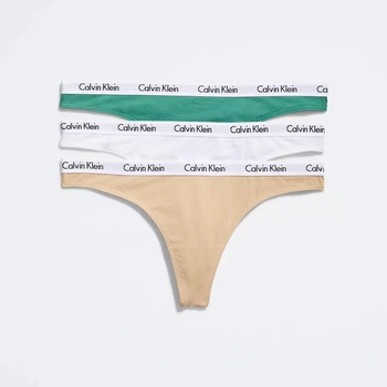Набор трусиков танга женских хлопковых Calvin Klein Underwear 14629304 XL 3 шт Разные цвета (1159789609)