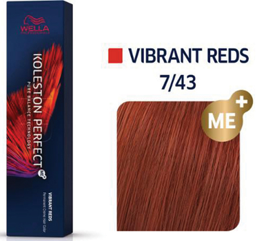 Farba do włosów Wella Professionals Koleston Perfect Me+ Vibrant Reds 7/43 60 ml (8005610648729)