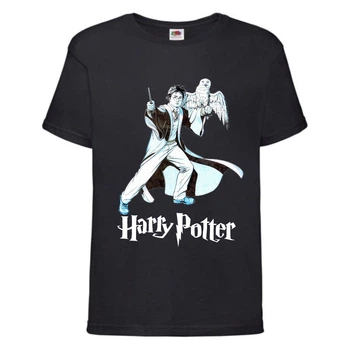 Футболка детская Гарри Поттер 007 (Harry Potter) черная (HPO blc 007) 164 см