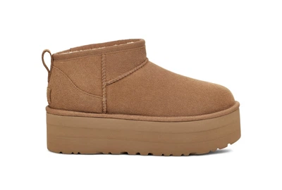 Жіночі уггі на платформі UGG Classic Ultra Mini Platform 38р Каштан (1135092-CHE)