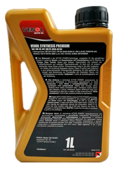 Olej silnikowy Venol Synthesis Premium SL CF 5W-30 1 l (4260420296261)