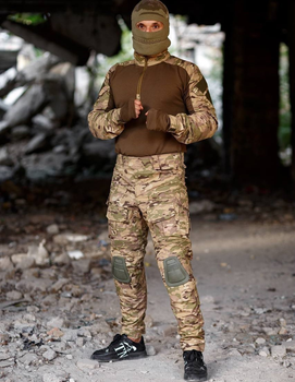 Форма мультикам демисезонная тактическая multicam с наколенниками костюм мультикам военная форма одежды ЗСУ 60