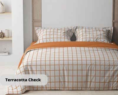 Комплект постельного белья ТЕП Полуторный 215x150 Terracotta Check (2-00881_25216)