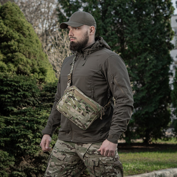 Однолямочная тактическая сумка M-Tac Admin Admin Bag Elite Multicam с отсеком для пистолета