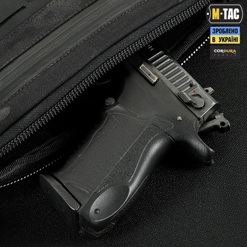 Однолямочная тактическая сумка M-Tac Admin Bag Elite Multicam Black/Black с отсеком для пистолета