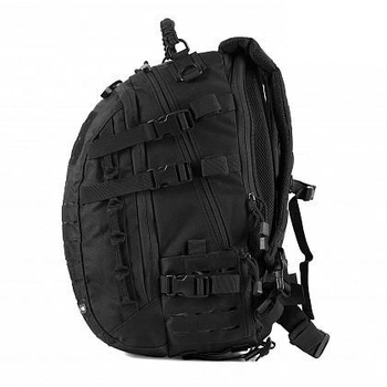 Штурмовой рюкзак 25 л M-Tac Mission Pack Laser Cut Black с местом для гидратора и D-кольцах на плечах