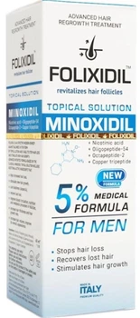 Лосьйон проти випадіння волосся Folixidil Minoxidil medical 5% 50 мл (8032706442817)