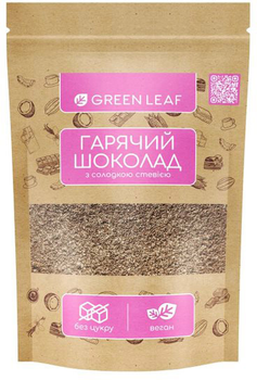 Гарячий шоколад Green Leaf з солодкою стевією 200 г (4820236270505)