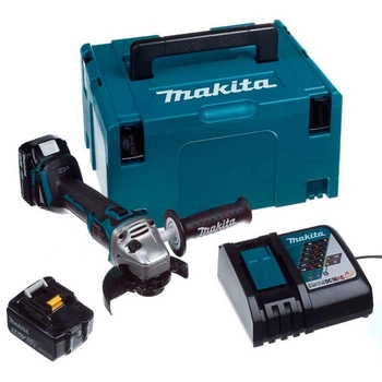 Аккумуляторная болгарка Makita DGA504RTJ + 2 акб 18 V 5 Ah + з/у + MakPac