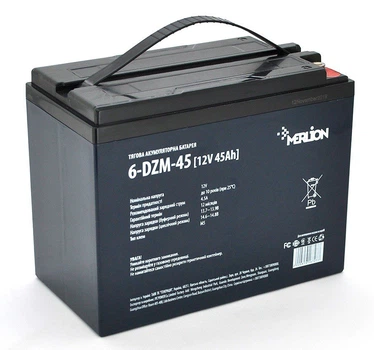 Аккумуляторная батарея тяговая AGM MERLION 6DZM-45M5 12V 45Ah