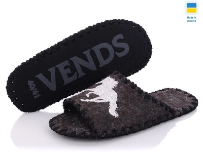 Мужские фетровые тапочки VENDS 349 коричневый 40-41р 27,5 см