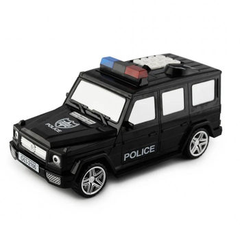 Детская электронная копилка-сейф Машина Piggy Bank Gelandewagen G63 полицейское авто с купюроприемником, кодовым замком и отпечатком пальца, световые и звуковые эффекты