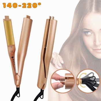 Професійний утюжок-плойка спіральна 2в1 Geemy Curling Iron 01WA багатофункціональний стайлер з LED індикацією для завивки та випрямлення волосся