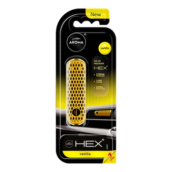 Ароматизатор на дефлектор Aroma Car HEX 13g Ваніль рідкий освіжувач повітря для автомобіля. (LI-D_22-O)