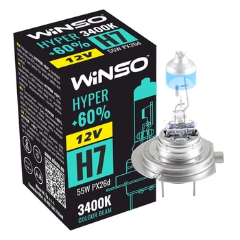 Галогенова лампа Winso H7 12V 55W PX26d HYPER +60% 712720