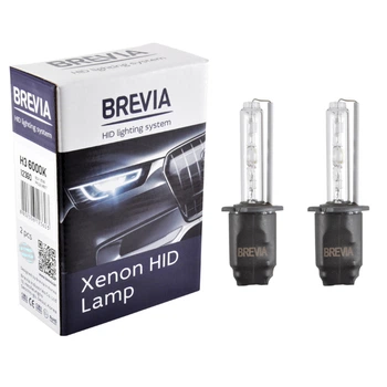 Ксеноновая лампа Brevia H3 6000K, 85V, 35W PK22s KET, 2шт 12360