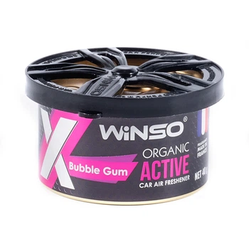 Ароматизатор Winso X Active Organic Bubble Gum гелевый 40г для автомобиля парфюмированный освежитель воздуха (LI-D_22-O)