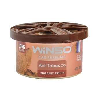 Ароматизатор воздуха Winso Organic Fresh Anti Tobacco гелевый 40г для автомобиля дома офисов освежитель воздуха (LI-D_22-O)