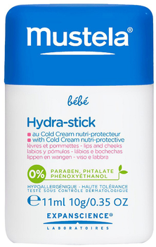 Захисний крем від застуди для дітей Mustela Bebe Hydra-Stick Al Cold Cream Nutriprotector 10 г (3504105004088)