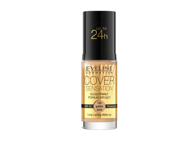 Podkład Eveline Cover Sensation SPF10 Long-Lasting 109 Golden Sand 30ml (5901761916133)