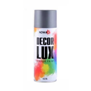 Фарба акрилова Nowax Spray Сріблясто-сіра 450 мл (NX48016/NX65016)