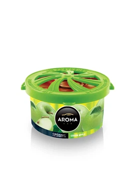 Ароматизатор Aroma Car Organic Green Tea Green Apple гелевый 40g освежитель воздуха для автомобиля фруктовый аромат (LI-D_22-O)