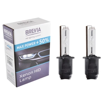 Ксеноновая лампа Brevia H3 +50%, 5500K, 85V, 35W PK22s KET, 2шт 12350MP