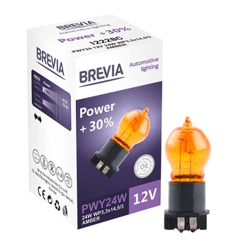 Галогенова лампа Brevia PWY24W 12V 24W для авто освітлення потужне світло зі збільшеною яскравістю (LD-4303)
