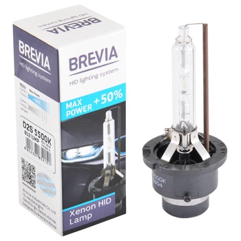 Ксеноновая лампа Brevia D2S +50%, 5500K, 85V, 35W PK32d-2, 1шт 85215MP